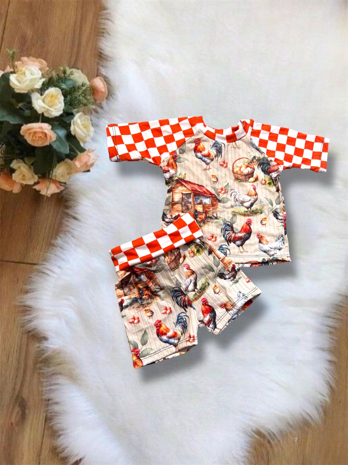 0-3m comfort shorts with 3/4sleeve raglan