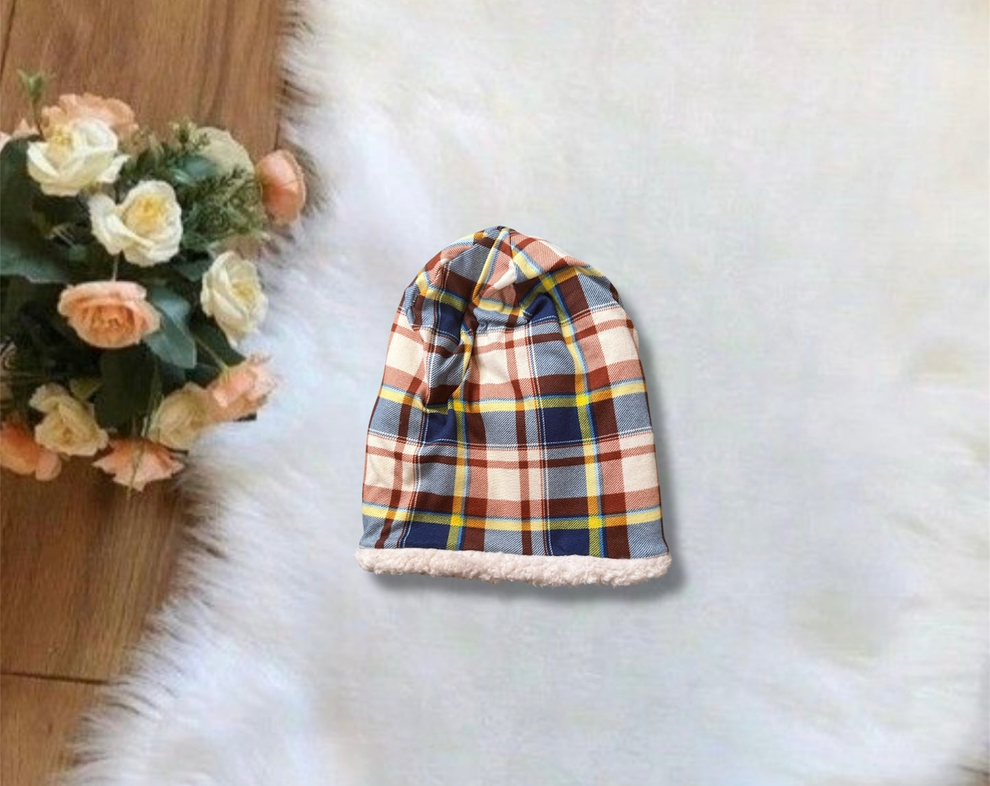 Lined beanie kids large/adult small