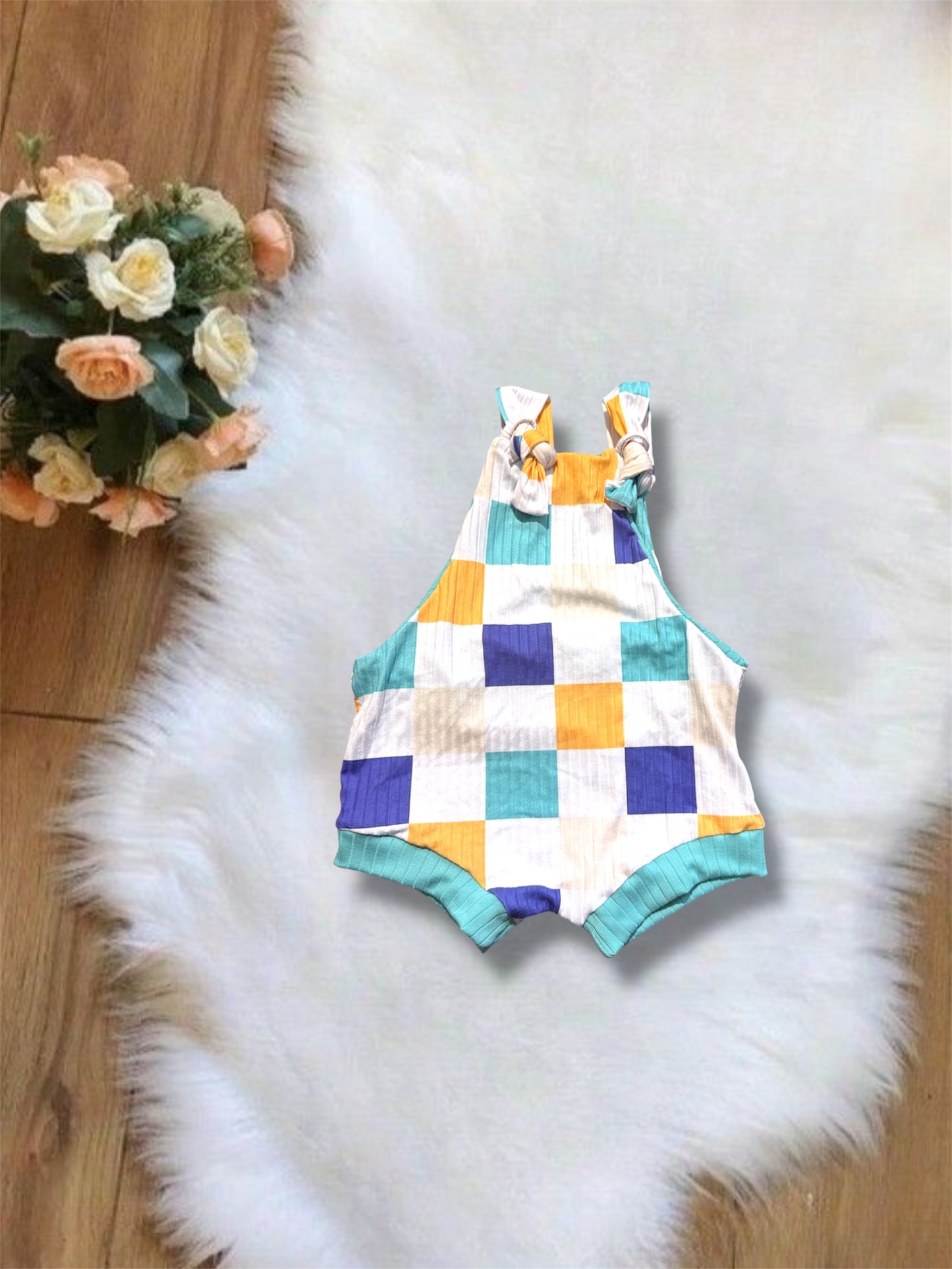 9-12m knotted overalls